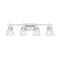 Z-Lite Lauren Vanity, 4-Light, 30.5 In.W x 6.5 In.L x 8.5 In.H, Brushed Nickel/Clear 819-4V-BN - alternate 2